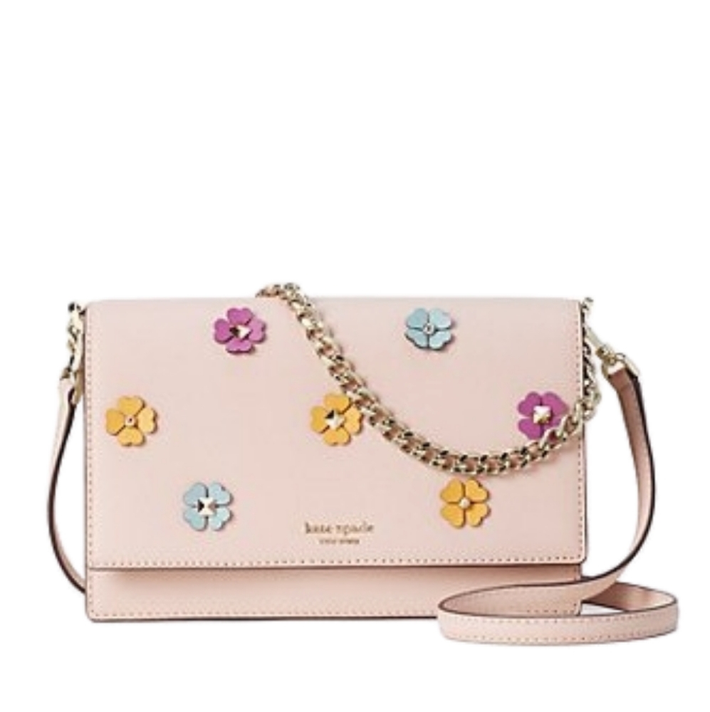 Kate Spade floral applique Leather crossbody bag